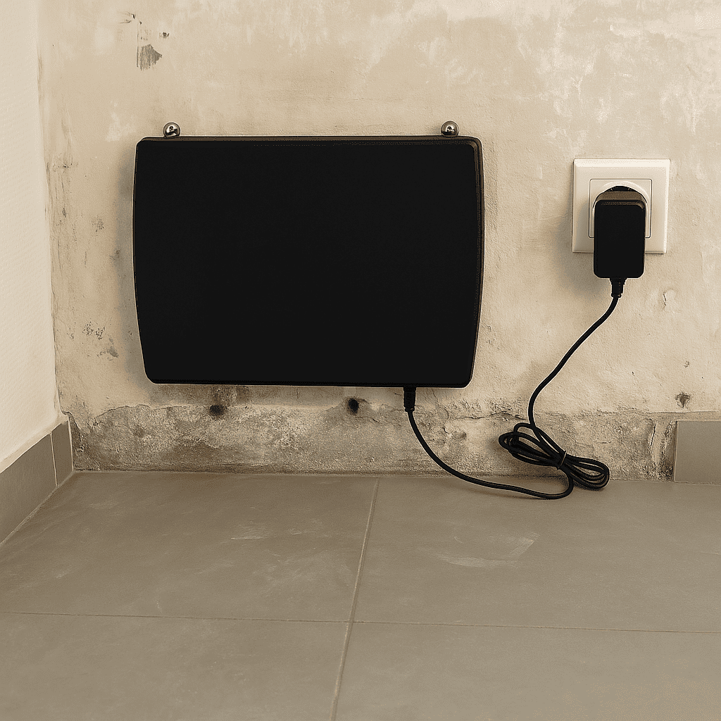 gerät zum trocknen einer feuchten wand