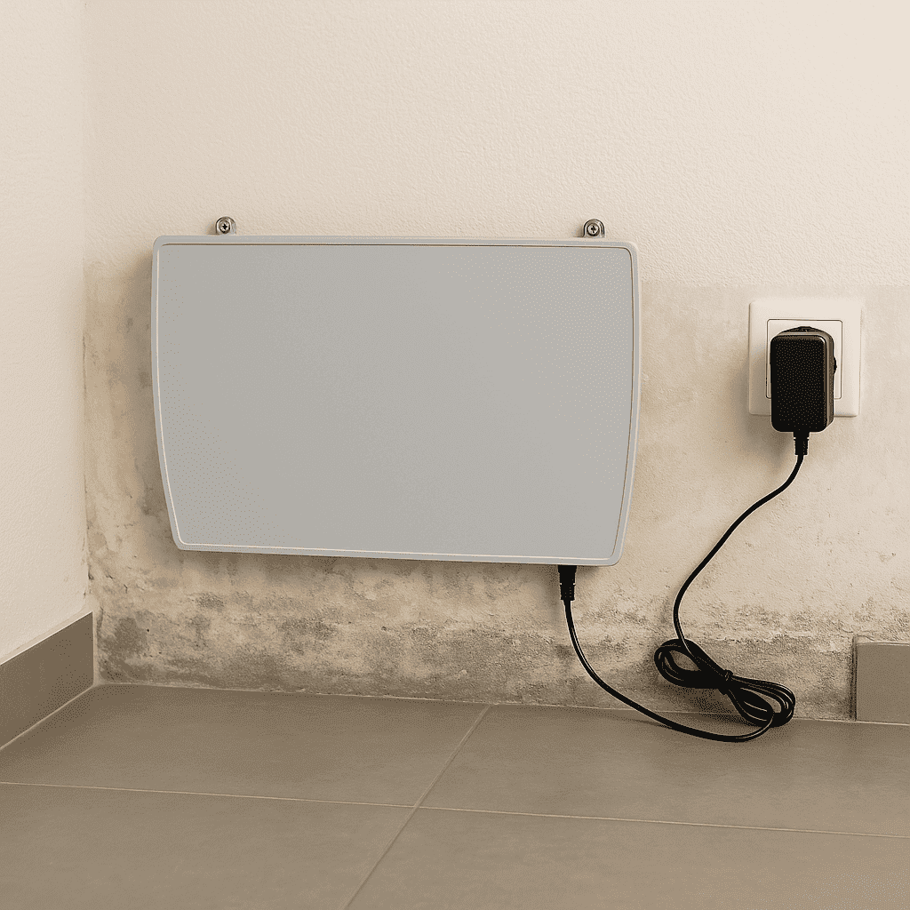 gerät zum trocknen einer feuchten wand